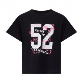 Champion Maglietta Palestra Logo Nero Bambina