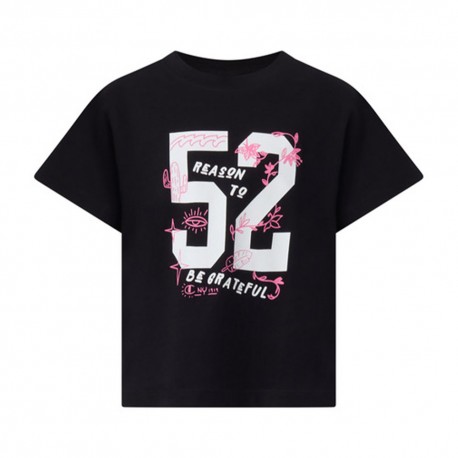 Champion Maglietta Palestra Logo Nero Bambina