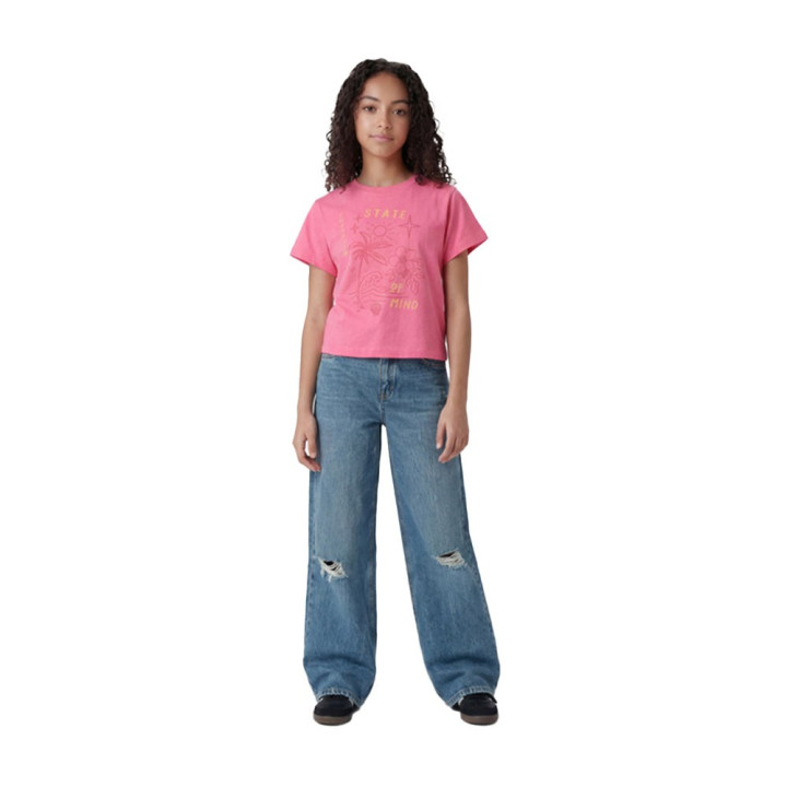 Champion Maglietta Palestra Logo Rosa Bambina