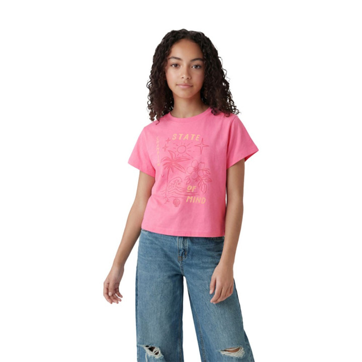 Champion Maglietta Palestra Logo Rosa Bambina