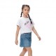 Champion Maglietta Palestra Logo Bianco Bambina
