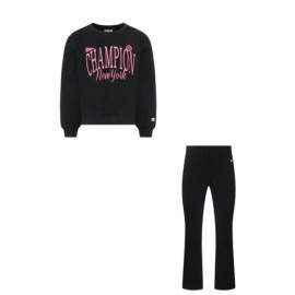 Champion Tuta Sportiva Girocollo Nero Bambina