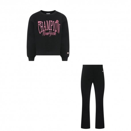 Champion Tuta Sportiva Girocollo Nero Bambina