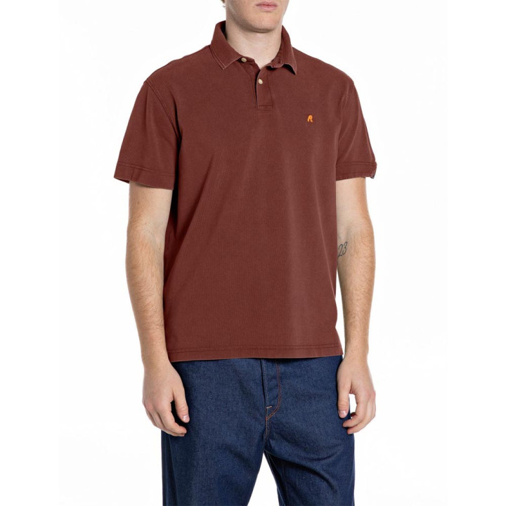 Replay Polo Logo Moro Uomo