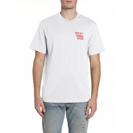 Replay T-Shirt Fantasia Bianco Uomo