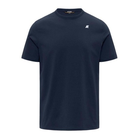 K-Way T-Shirt Stretch Adame Blu Uomo