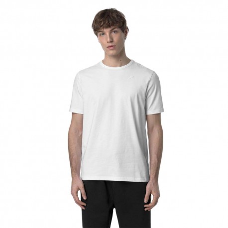 K-Way T-Shirt Stretch Adame Bianco Uomo