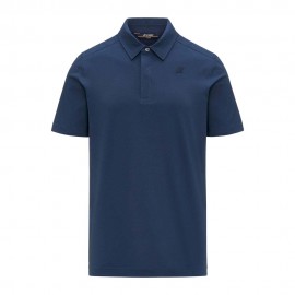 K-Way Polo Jersey Light Stretch Blu Uomo