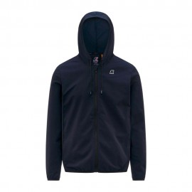 K-Way Felpa Con Cappuccio E Zip Journeer Travel Blu Uomo