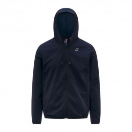 K-Way Felpa Con Cappuccio E Zip Journeer Travel Blu Uomo