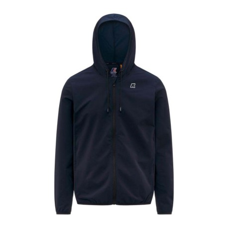 K-Way Felpa Con Cappuccio E Zip Journeer Travel Blu Uomo