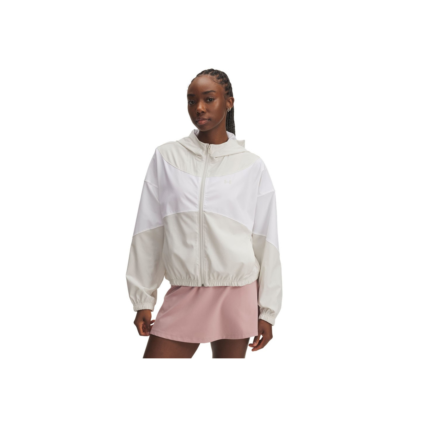 Under Armour Donna Bianco Basic W - Felpa - Immagine 2