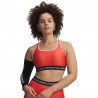 Under Armour Reggiseno Sportivo Cross Back Mid Corallo Donna