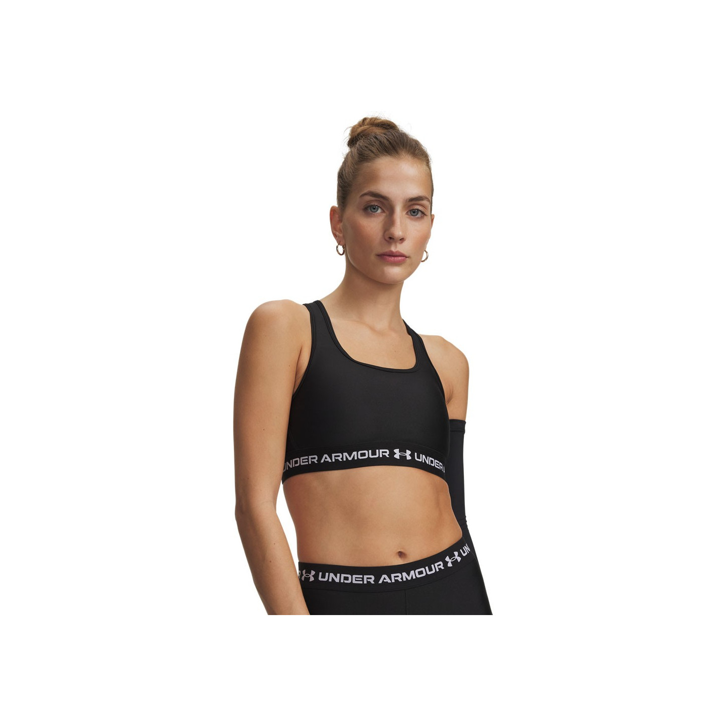 Top Under Armour Crossback Mid Bra Donna Nero Piccolo - Immagine 3