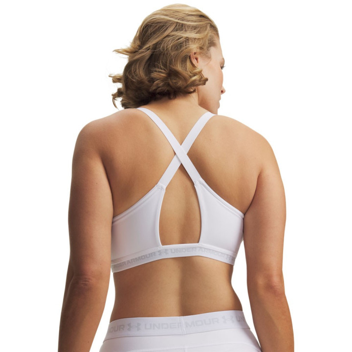Under Armour Reggiseno Sportivo Crossback Low Bianco Donna