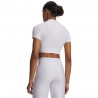 Under Armour Maglietta Palestra Fg Crop Bianco Donna