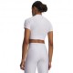 Under Armour Maglietta Palestra Fg Crop Bianco Donna