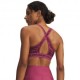 Under Armour Reggiseno Sportivo Crossback Mid Print Fuchsia Dusk Donna