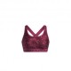Under Armour Reggiseno Sportivo Crossback Mid Print Fuchsia Dusk Donna