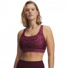 Under Armour Reggiseno Sportivo Crossback Mid Print Fuchsia Dusk Donna