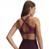 Under Armour Reggiseno Sportivo Crossback Mid Print Fuchsia Dusk Donna