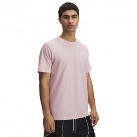 Under Armour Maglietta Palestra Logo Piccolo Rosa Uomo