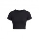 Under Armour Maglietta Palestra Crop Nero Donna