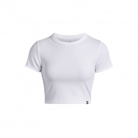 Under Armour Maglietta Palestra Crop Bianco Donna