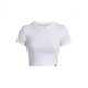 Under Armour Maglietta Palestra Crop Bianco Donna