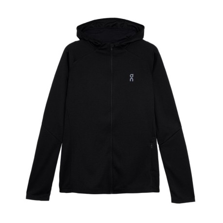 On Felpa Running Climate Zip Nero Donna