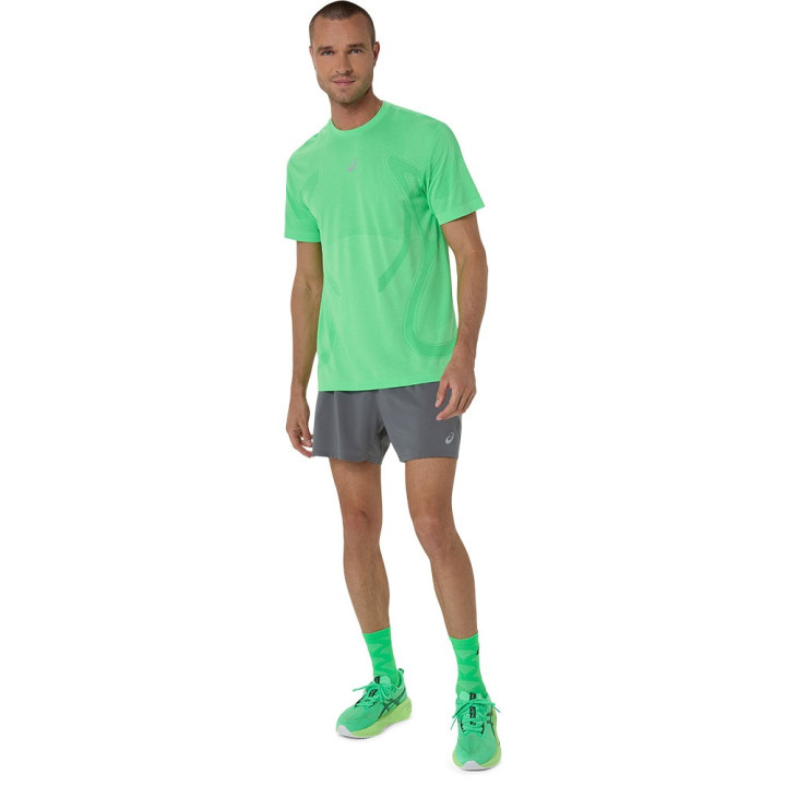 Asics Maglia Running Road Seamless Vital Verde Uomo