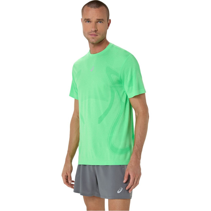 Asics Maglia Running Road Seamless Vital Verde Uomo