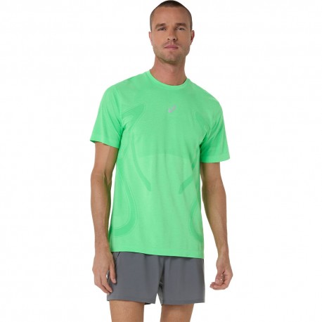 Asics Maglia Running Road Seamless Vital Verde Uomo