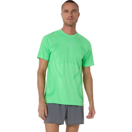 Asics Maglia Running Road Seamless Vital Verde Uomo