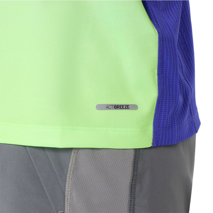 Asics Canotta Running Road Fade Cobalt Burst Illuminate Verde Uomo