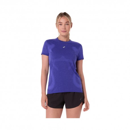 Asics Maglia Running Road Seamless Cobalt Burst Eggplant Donna