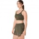 Asics Reggiseno Sportivo Road Zip Dark Olive Donna