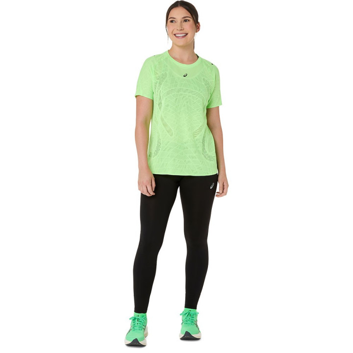 Asics Maglia Running Metarun Illuminate Verde Donna