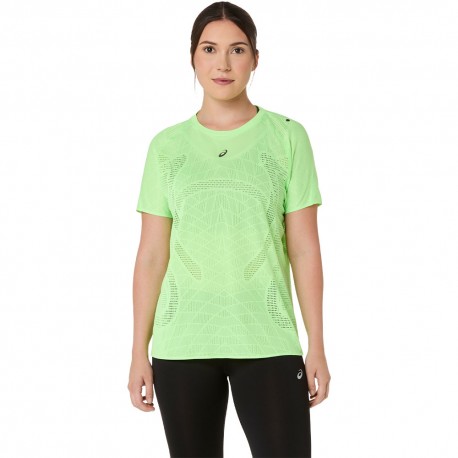 Asics Maglia Running Metarun Illuminate Verde Donna