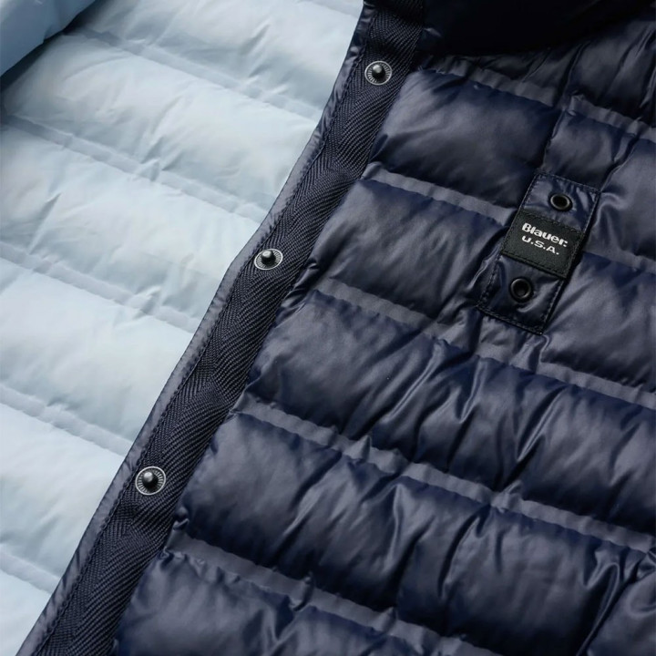 Blauer Piumino Bottoni Moon Blu Donna