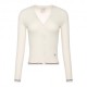 Calvin Klein Cardigan In Maglia Maniche Lunghe Bianco Donna