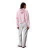 Calvin Klein Felpa Con Cappuccio Crop Logo Rosa Donna