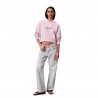Calvin Klein Felpa Con Cappuccio Crop Logo Rosa Donna