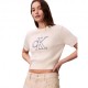 Calvin Klein Maglia Maniche Lunghe Logo Bianco Donna