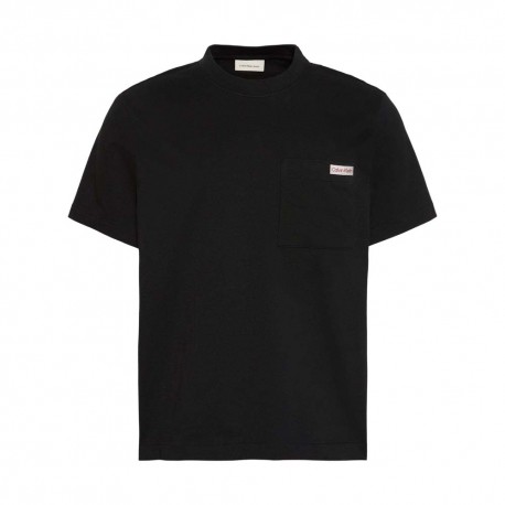 Calvin Klein T-Shirt Con Taschino Logo Nero Uomo