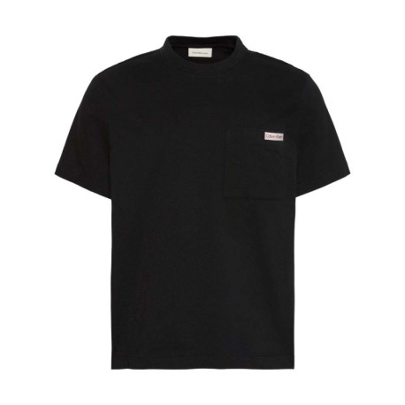Calvin Klein T-Shirt Con Taschino Logo Nero Uomo