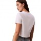Calvin Klein Cropped T-Shirt Logo Bianco Donna