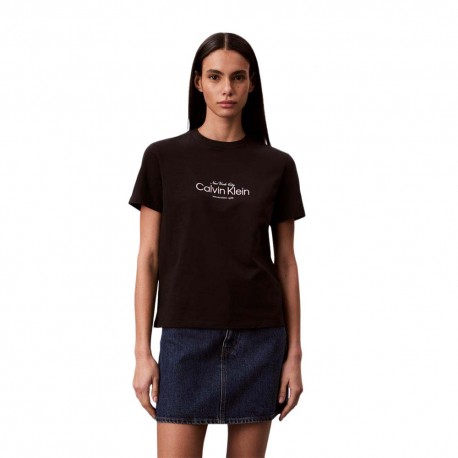 Calvin Klein T-Shirt Logo Classic Nero Donna