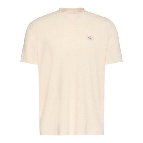 Calvin Klein T-Shirt Waffle Mm Bianco Uomo
