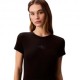 Calvin Klein Abito Rib Logo Nero Donna